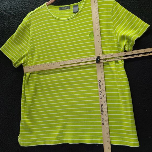Liz Claiborne Womens T-Shirt Multi-Color Size Large 100% Cotton Short Sleeve - Picture 3 of 12